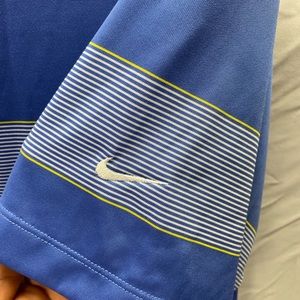 Nike Golf Polo Shirt Mens size Large Blue Short Sleeve Stretch